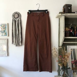 Brown Cropped Paige Jeans